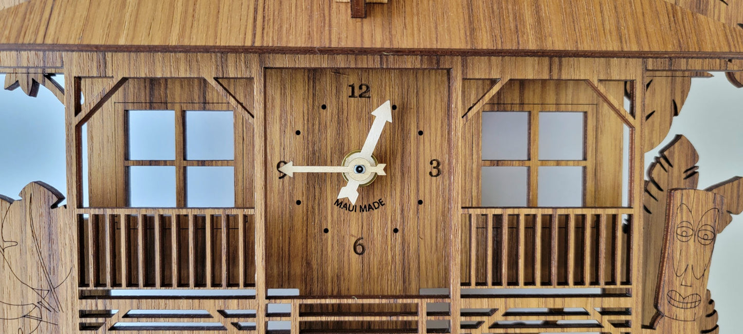 Cottage Pendulum Clock - Teak